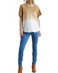 Umgee - Dip Dye Raw Edged Top - Lyst