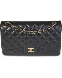 Chanel - Quilted Lambskin Jumbo Classic Double Flap Bag - Lyst