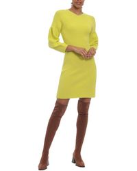 Donna Morgan 3/4-sleeve Mini Dress - Yellow