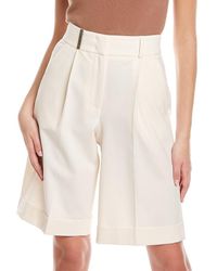 White Knee-length shorts and long shorts for Women | Lyst
