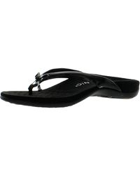 Vionic - Bella Faux Leather Slip On Thong Sandals - Lyst