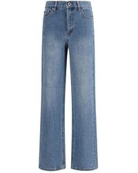 Self-Portrait - Cotton Straight-Leg Jeans - Lyst