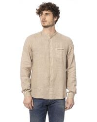 DISTRETTO12 - Beige Linen Shirt - Lyst