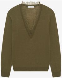 IRO - Haby Lace V-Neck Pullover Sweater - Lyst