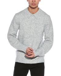 Helmut Lang - Brushed Wool-Blend Polo Sweater - Lyst