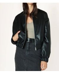 Dex - Faux Leather Bomber Jacket - Lyst