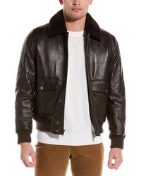 Brooks Brothers - Out Leather Flight Jacket - Lyst