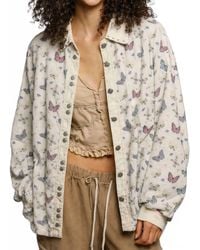 Pol - Fuzzy Butterfly Button-Up Top - Lyst