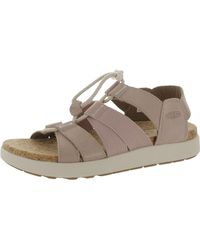Keen - Elle Mixed Strap Leather Caged Slingback Sandals - Lyst