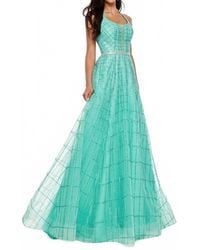 Rachel Allan - Glitter Tulle Halter Neck Prom Gown - Lyst