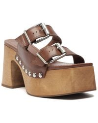 SCHUTZ SHOES - Kayleigh Leather-trim Sandal - Lyst