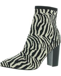 MIA - Martin Knit Animal Print Ankle Boots - Lyst