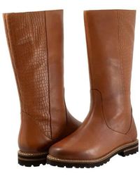 Trotters - Franki Boots Leather Mid-Calf Round Toe Jobb173 - Lyst