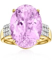 Ross-Simons - Kunzite Ring With Diamonds - Lyst