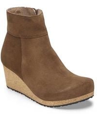 Birkenstock - Ebba Side Zip Cork Wedge Boot - Lyst
