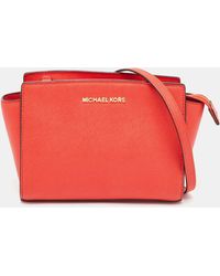 MICHAEL Michael Kors - Saffiano Leather Medium Selma Crossbody Bag - Lyst