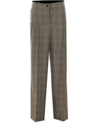 Pinko - Straight-Leg Tailored Pants With Classic Plaid Design - Lyst