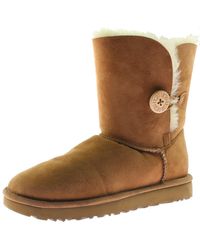 UGG - Bailey Button Ii Suede Fur Lined Casual Boots - Lyst