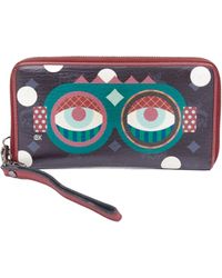MCM - Craig Karl Beyond Snowdome Eye Leather Zip Around Long Wallet - Lyst