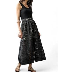 Lilla P - Eyelet Side Button Maxi Skirt - Lyst