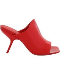 Ferragamo - Calfskin Open-Toe Slide Sandals - Lyst