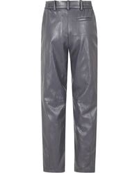 Herno - Straight-Leg Back Elastic Faux-Leather Pants - Lyst