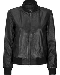 TruClothing - Varsity Leather Bomber Jacket Casual Vintage - Lyst