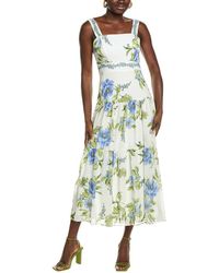 Maison Tara - High Neck Chiffon Maxi Dress - Lyst