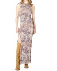 Dex - Abstract Maxi Dress With Slit - Lyst