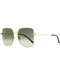 Jimmy Choo - Square Sunglasses Trisha/g/sk Gold/black 58mm - Lyst