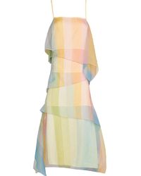 STAUD - Kyla Tiered Square Neck Gown Cocktail Dress Coastal Ombre - Lyst