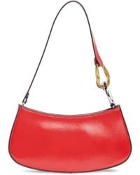 STAUD - Ollie Leather Shoulder Bag, Cherry - Lyst