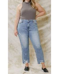 Kancan - High Rise Straight Jeans - Lyst