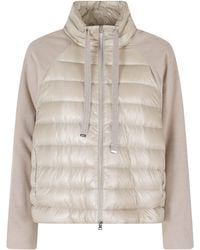 Herno - Chantilly High Neck Drawstring Double-Slider Zip Polyester Down Jacket - Lyst