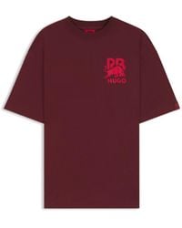 HUGO - X Rb Cotton T-Shirt With Bull-Graphic Logo - Lyst