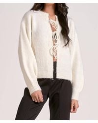 Elan - Tie- Front Sweater Cardigan - Lyst