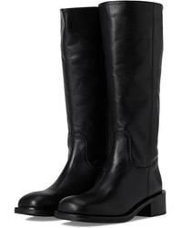 Steve Madden - Riggs Boots 'Sblack Leather Square Toe Knee-High Zogg1641 - Lyst