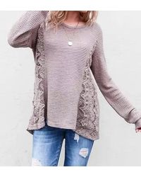 And The Why - Waffle Side Lace Top - Lyst
