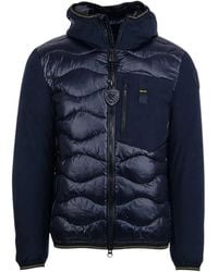 Blauer - Dark Albert Wave-Quilted Hooded Down Jacket - Lyst
