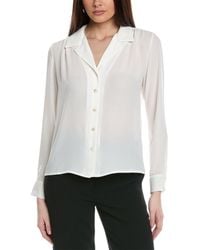 Tahari - Collared Buttoned Cuff Woven Shirt - Lyst