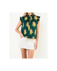 Thml - Flutter Sleeve Floral Blouse - Lyst
