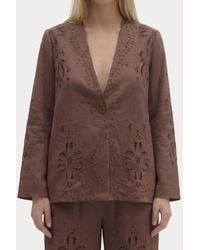 Berenice - V-Neck Broderie Blazer - Lyst