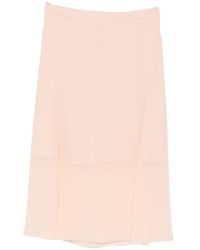 Mugler - Sheer Panelling Flared Midi Skirt - Lyst