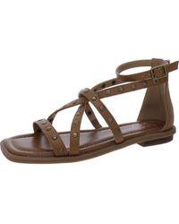 Crown Vintage - Norti Faux Leather Ankle Strap Strappy Sandals - Lyst