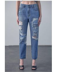 Hidden Jeans - Tracey High Rise Straight Leg Jean - Lyst