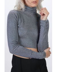 Zeynep Arcay - Crop Turtleneck Knit Top - Lyst
