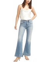Jag - Kait Mid Rise Flare Leg Jean - Lyst