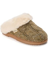 Dearfoams - Nicki Knit Scuff Cable Knit Slippers - Lyst
