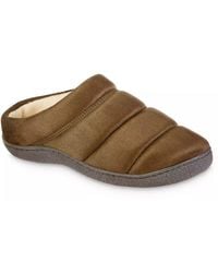 Isotoner - Microsuede Puffer Clog Slipper - Lyst