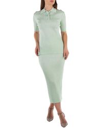 Jil Sander - Ladies Apple Ribbed Knit Polo Shirt, Brand Size 38 (Us - Lyst